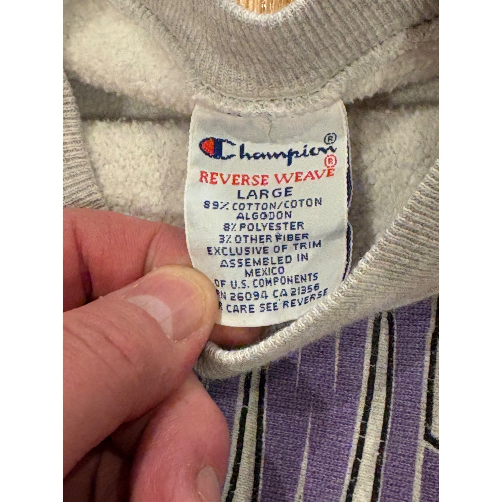 Vintage Champion Reverse Super Bowl XXXI Patriots vs Packers Sweatshirt Large