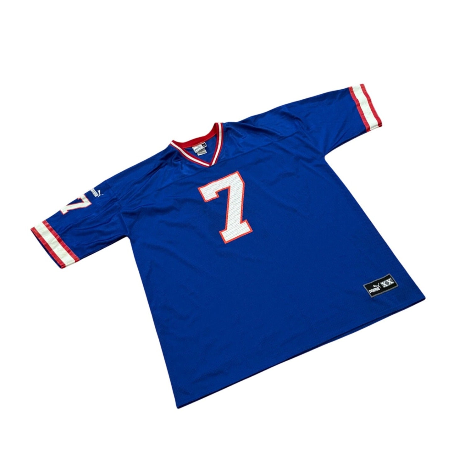 Vintage 1990's Puma Buffalo Bills Doug Flutie #7 Blue NFL Jersey Men's 2XL