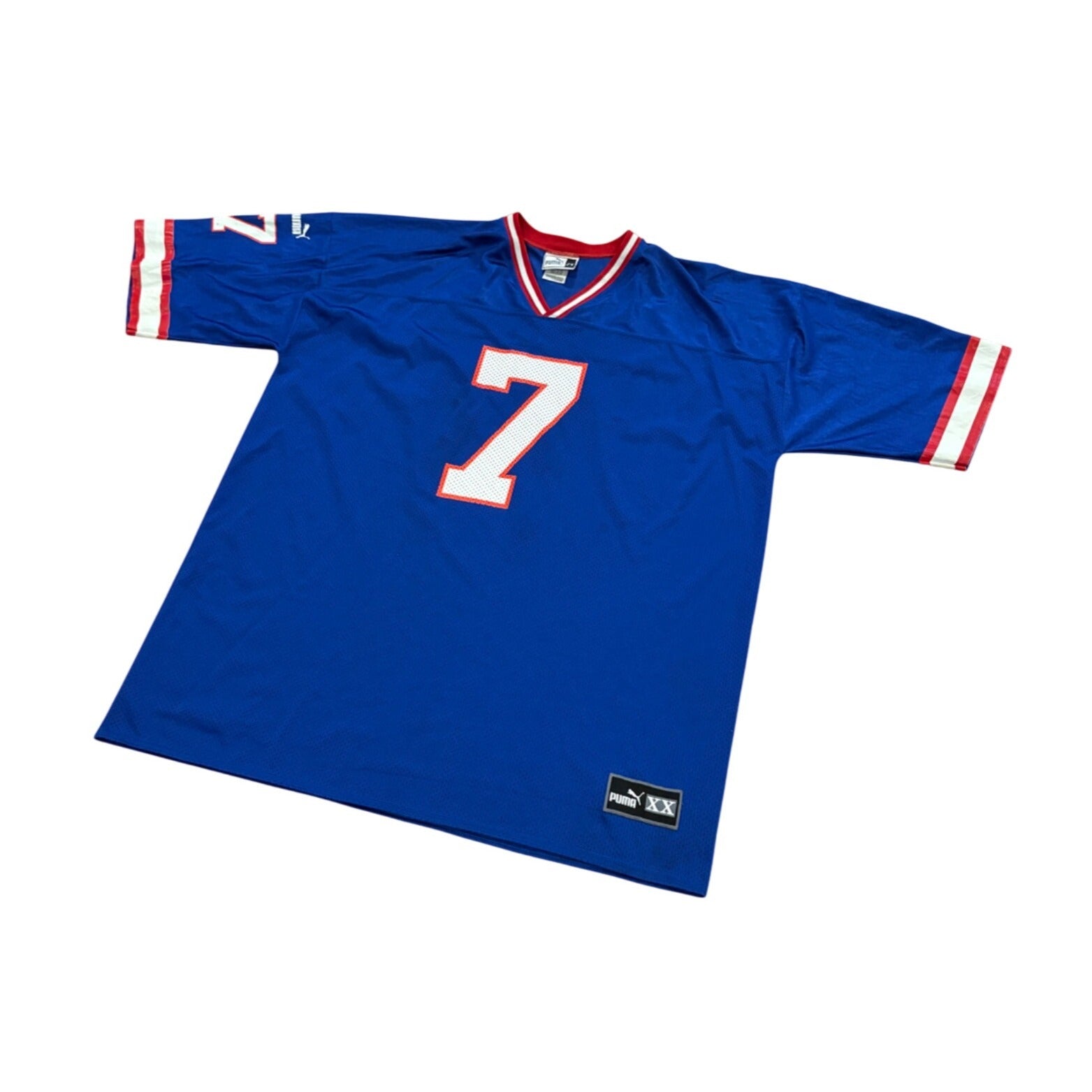 Vintage 1990's Puma Buffalo Bills Doug Flutie #7 Blue NFL Jersey Men's 2XL