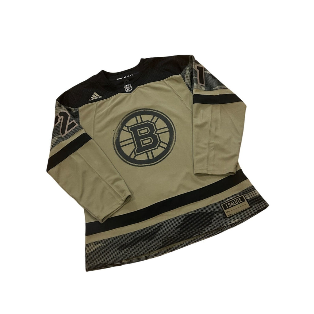 Rare Adidas Boston Bruins Fabian Lysell #21 Military Appreciation Camo Jersey 50