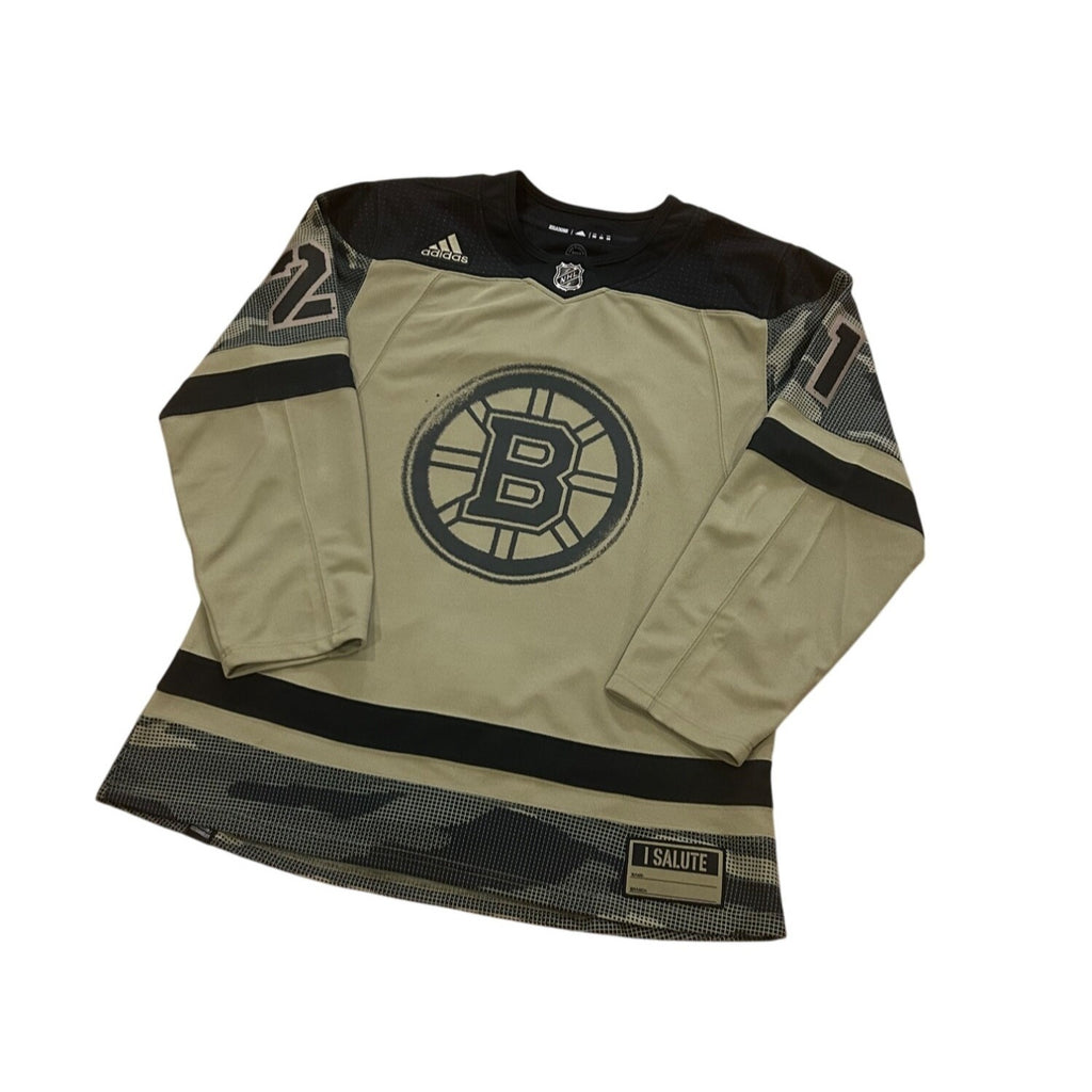 Rare Adidas Boston Bruins Fabian Lysell #21 Military Appreciation Camo Jersey 50