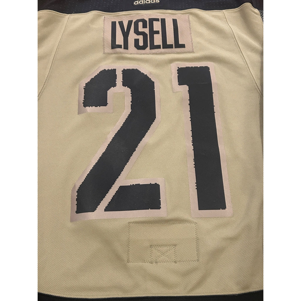 Rare Adidas Boston Bruins Fabian Lysell #21 Military Appreciation Camo Jersey 50