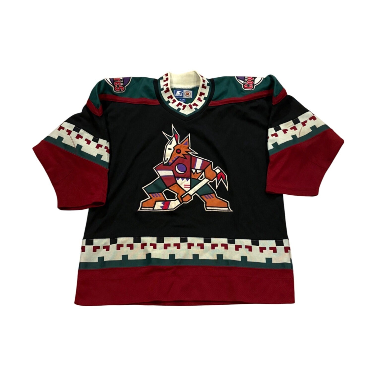 Vintage 1990's Starter Phoenix Coyotes Kachina NHL Hockey Jersey Youth L/XL