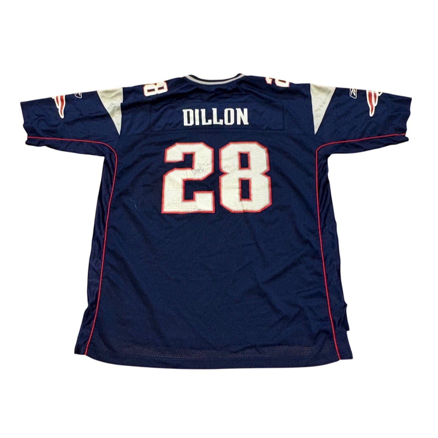 Reebok New England Patriots Corey Dillon #28 Blue NFL Football Jersey Men's 2XL