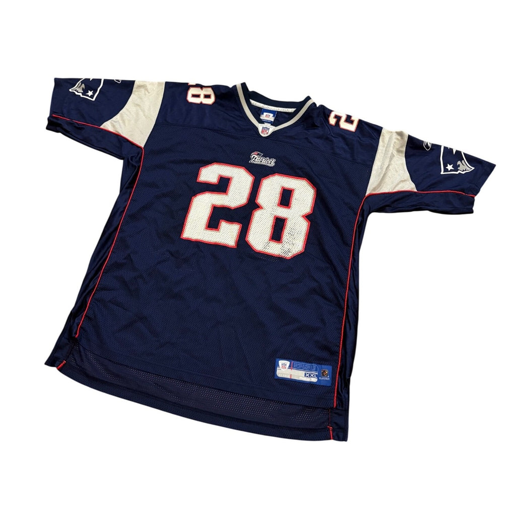 Reebok New England Patriots Corey Dillon #28 Blue NFL Football Jersey Men's 2XL