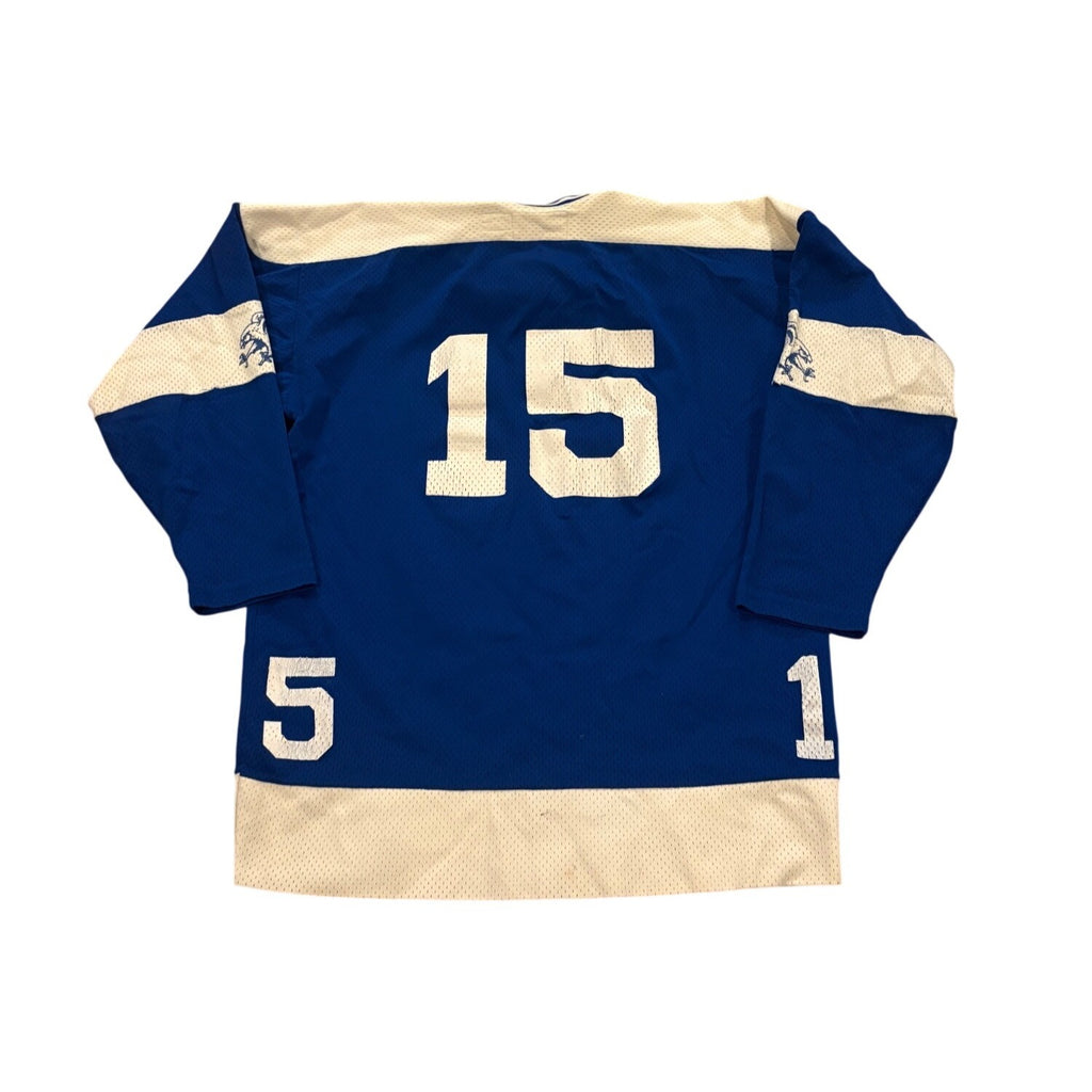 Vintage Game Worn Bentley Falcons #15 Stall & Dean NCAA Hockey Jersey Men's 46