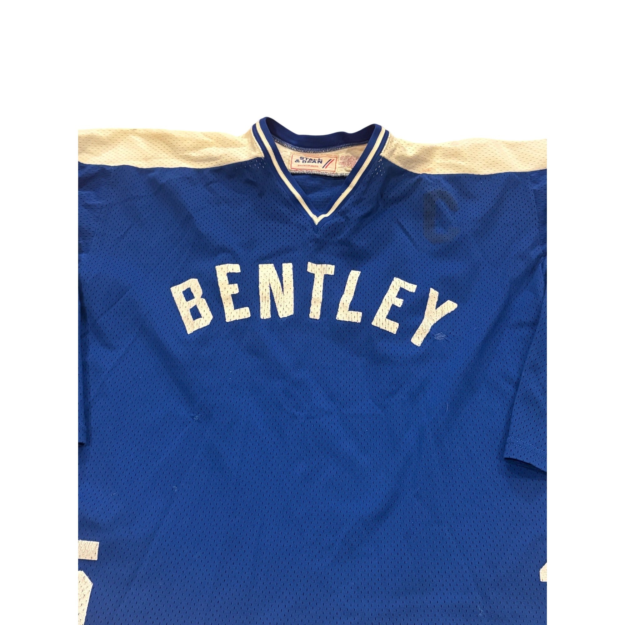 Vintage Game Worn Bentley Falcons #15 Stall & Dean NCAA Hockey Jersey Men's 46