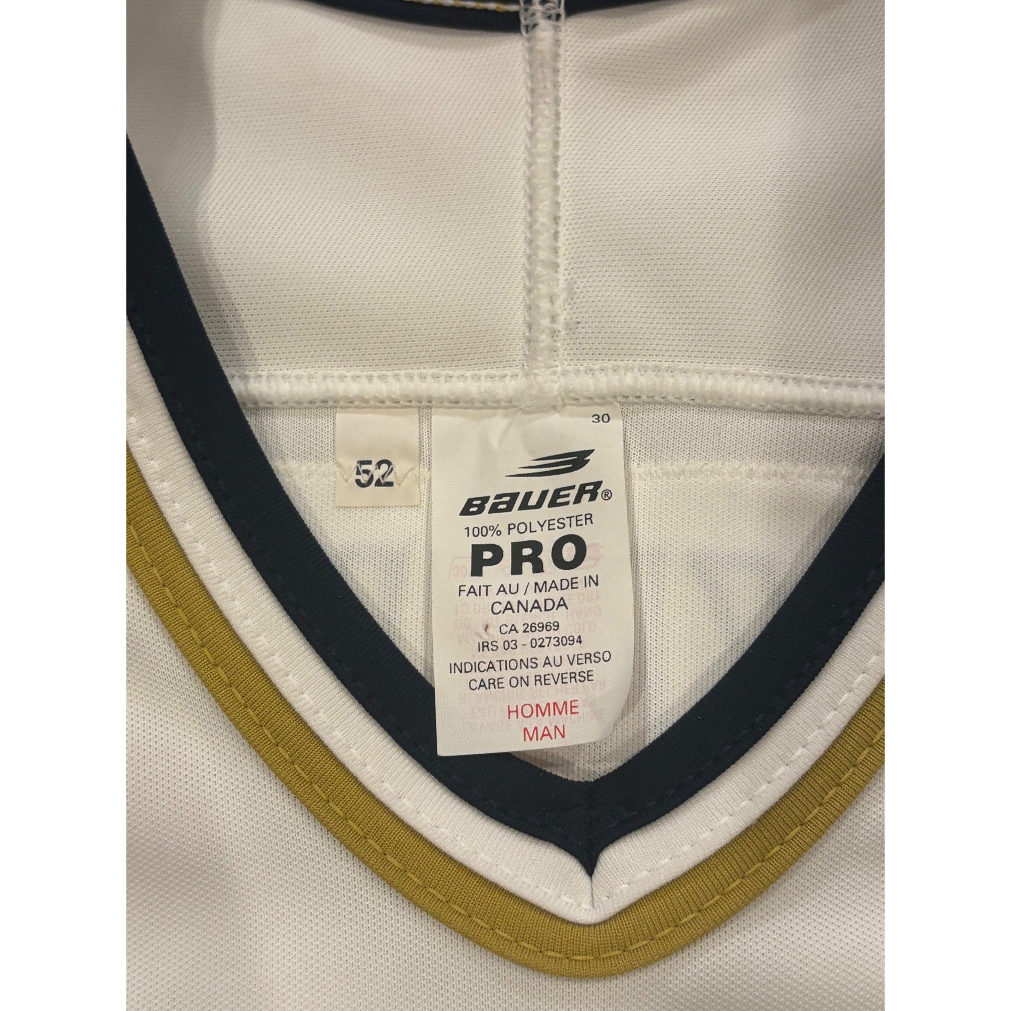 Vtg Long Beach Ice Dogs McKenzie #13 Authentic Bauer Jersey Fight Strap IHL 52