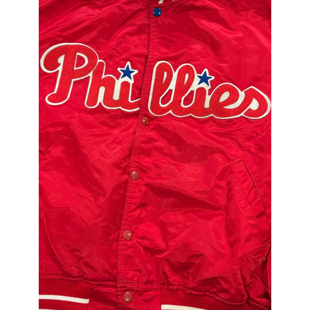 Vintage 90s Starter Philadelphia Phillies MLB Diamond Collection Satin Jacket XL