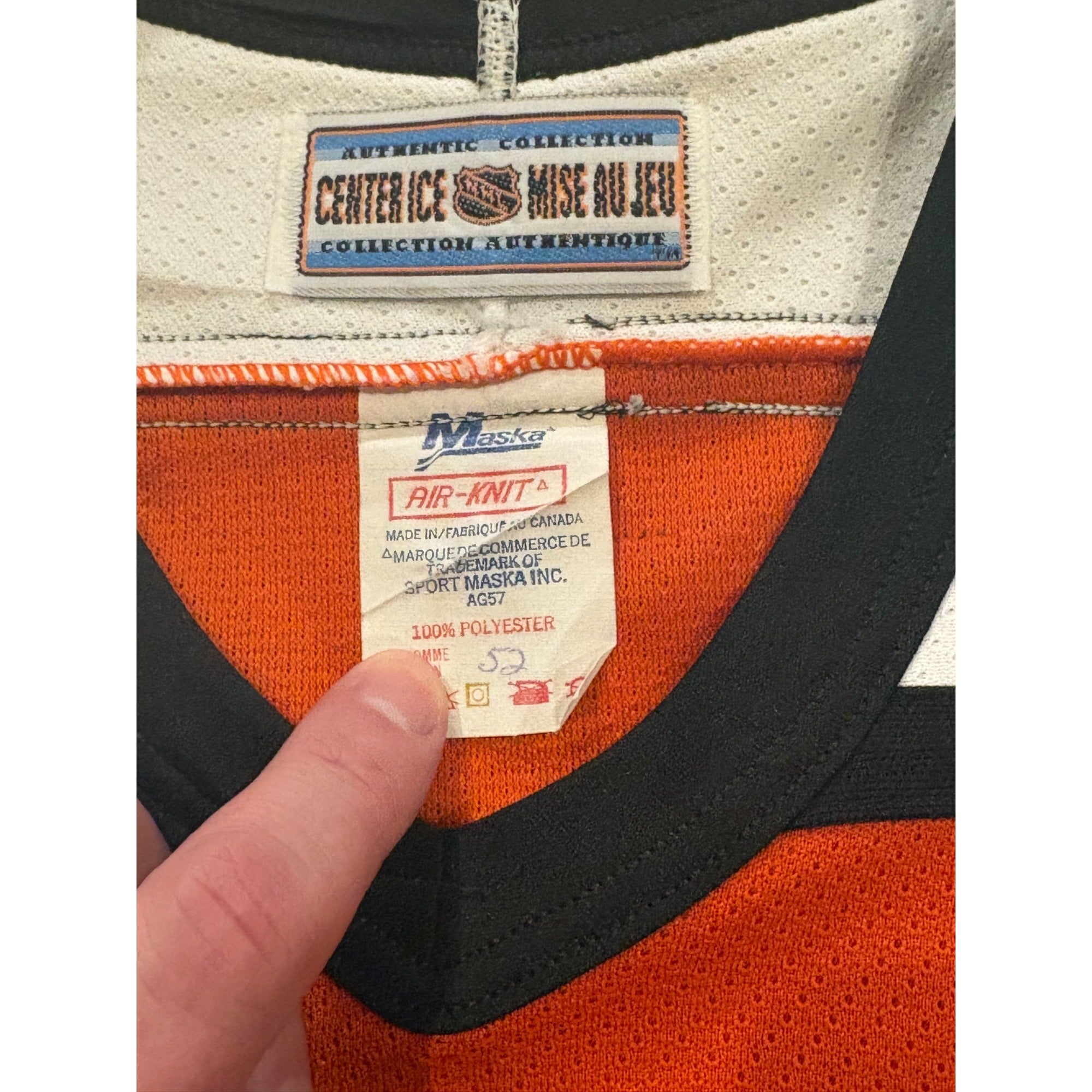 Vintage CCM Center Ice Philadelphia Flyers Rick Tocchet #22 Team Issued Jersey