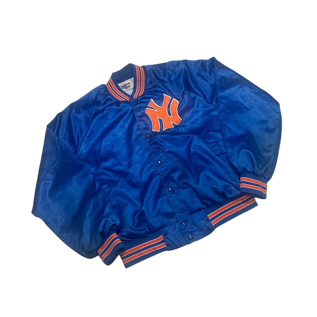 Vintage 1991 Chalk Line New York Knicks NBA Button Down Satin Jacket Men's XL