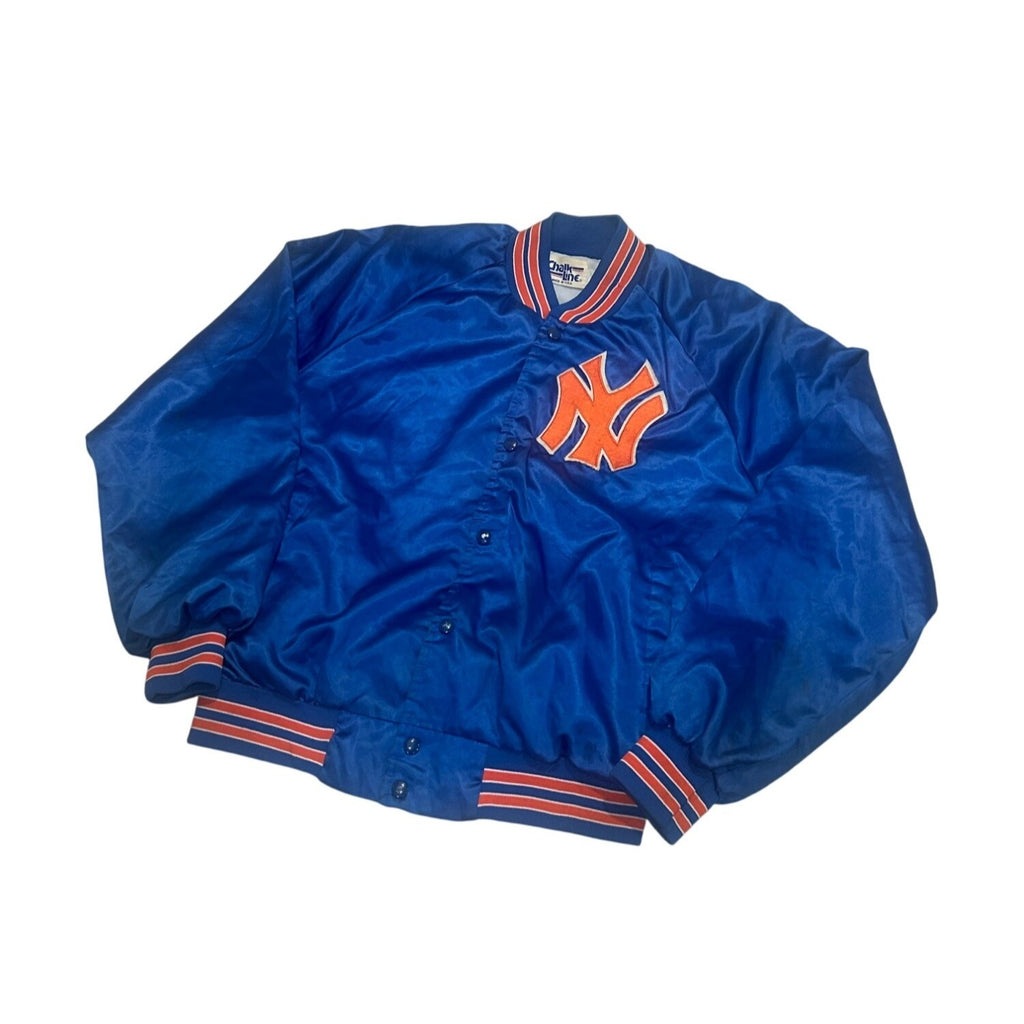 Vintage 1991 Chalk Line New York Knicks NBA Button Down Satin Jacket Men's XL
