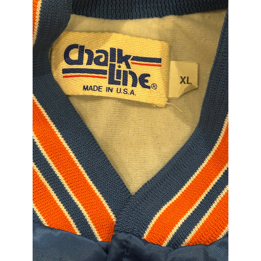 Vintage 1991 Chalk Line New York Knicks NBA Button Down Satin Jacket Men's XL