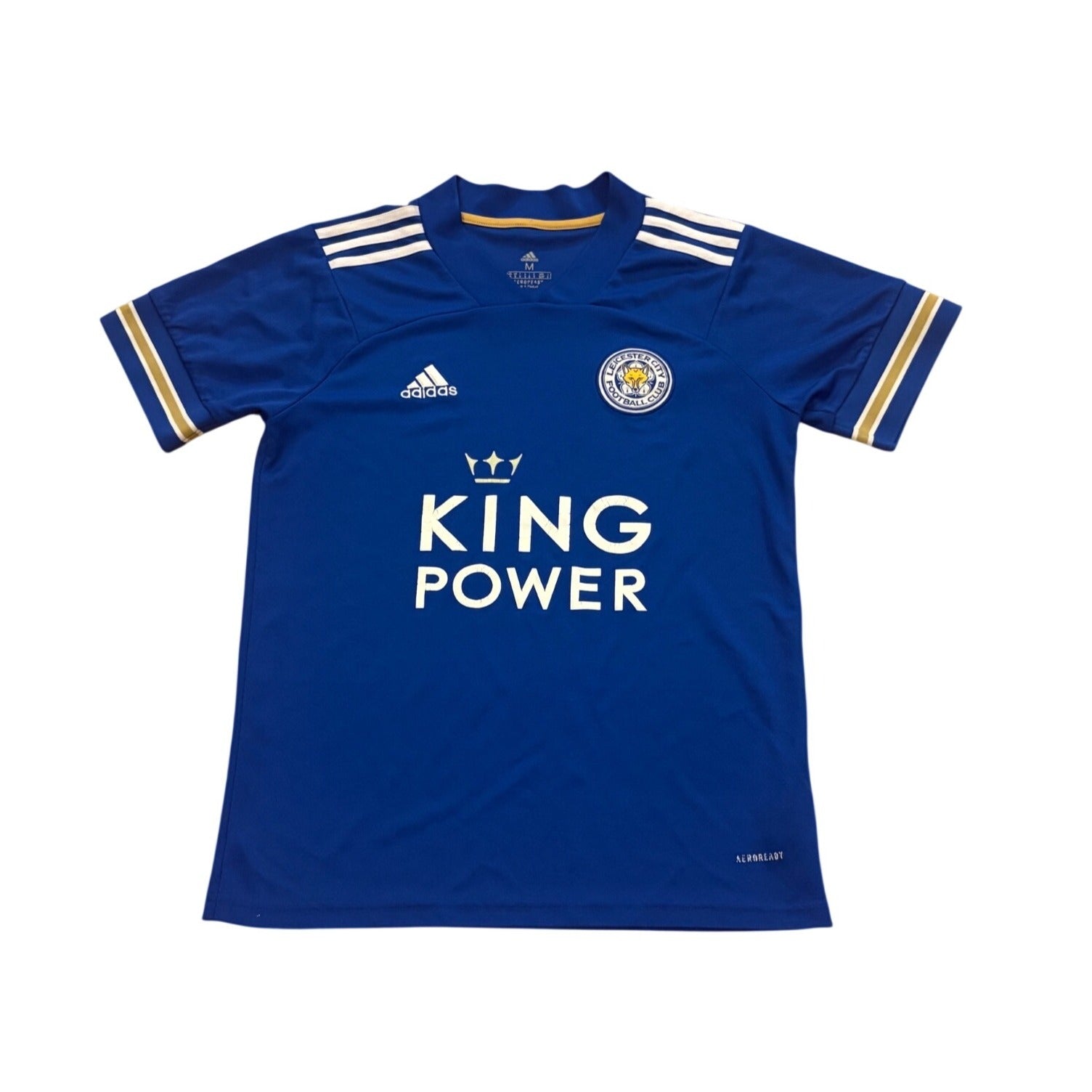 Adidas 2020-21 Leicester City F.C. Home Kit Soccer Jersey Blue Men's Size Small