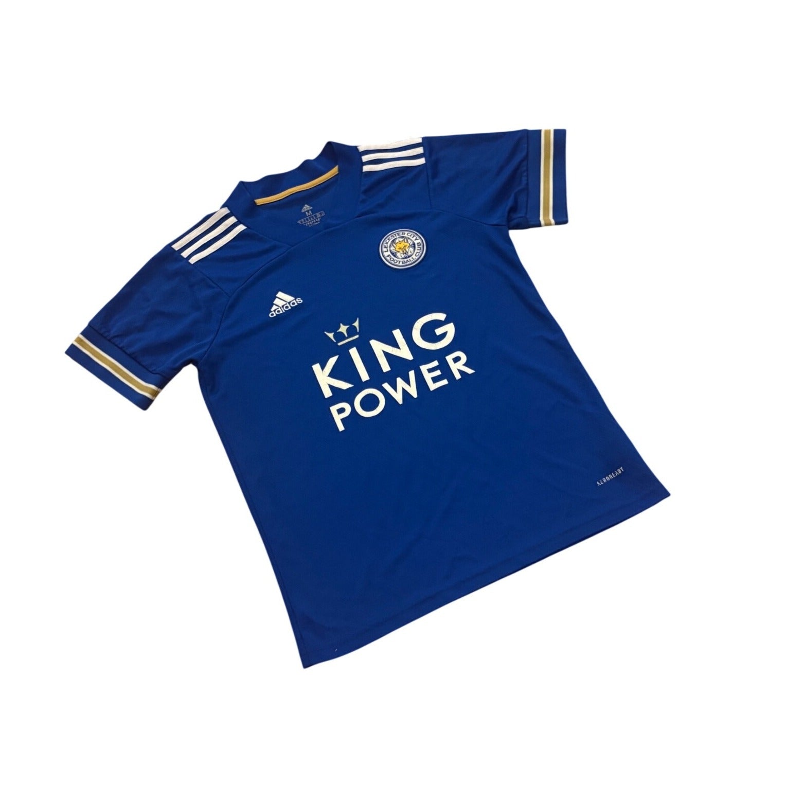 Adidas 2020-21 Leicester City F.C. Home Kit Soccer Jersey Blue Men's Size Small