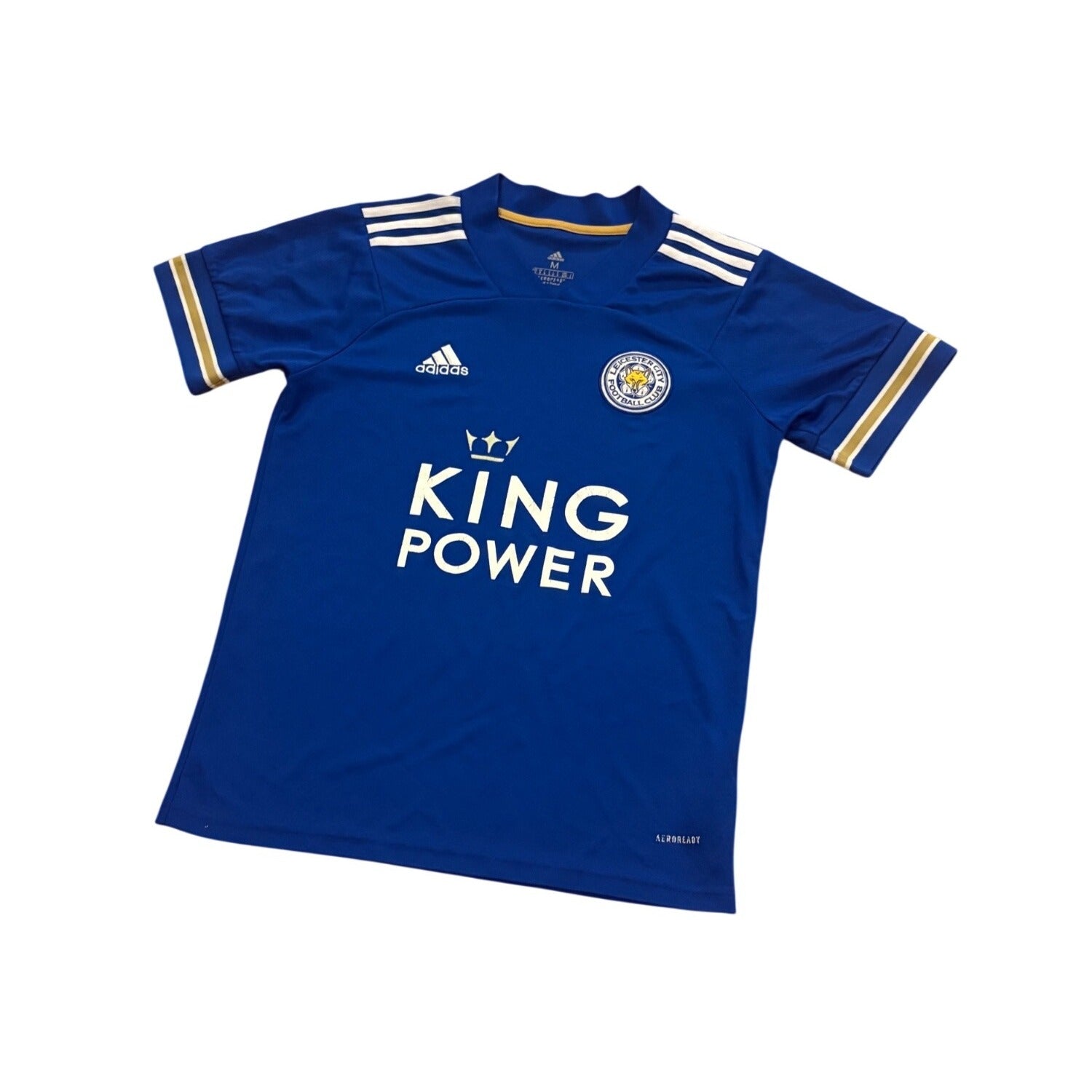 Adidas 2020-21 Leicester City F.C. Home Kit Soccer Jersey Blue Men's Size Small