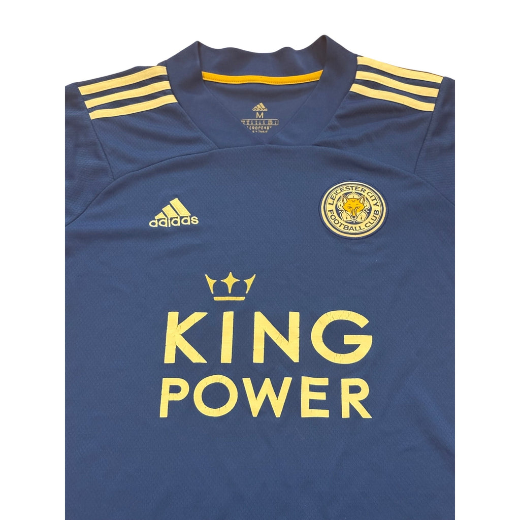 Adidas 2020-21 Leicester City F.C. Home Kit Soccer Jersey Blue Men's Size Small