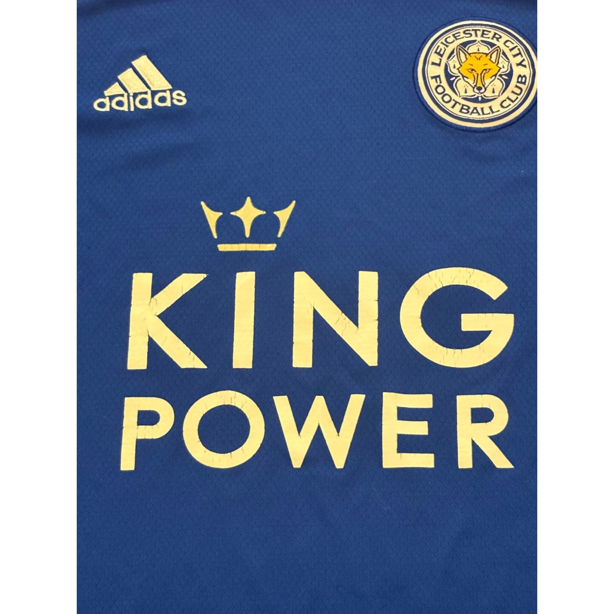Adidas 2020-21 Leicester City F.C. Home Kit Soccer Jersey Blue Men's Size Small