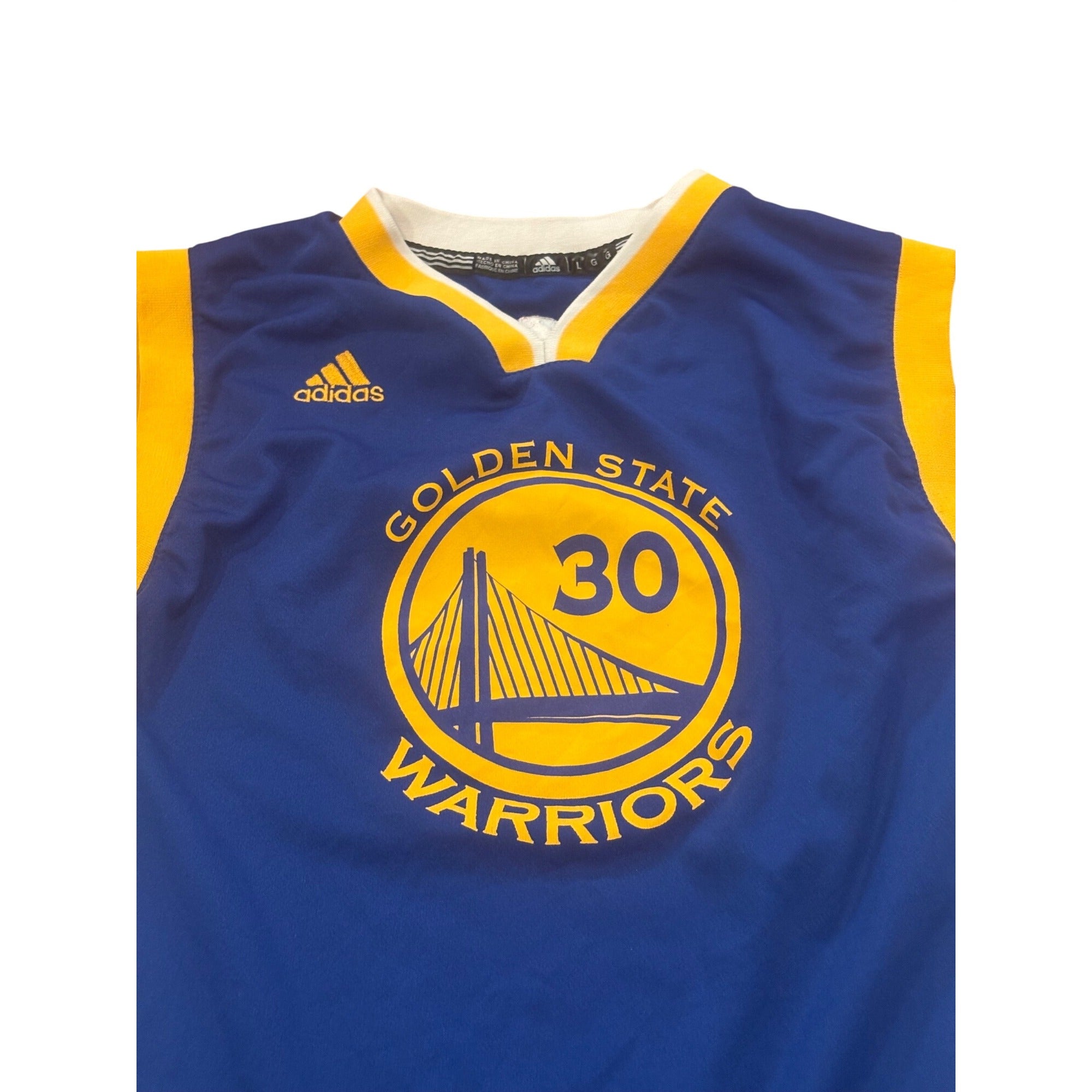 Adidas Golden State Warriors Steph Curry #30 NBA Basketball Jersey Blue Youth L