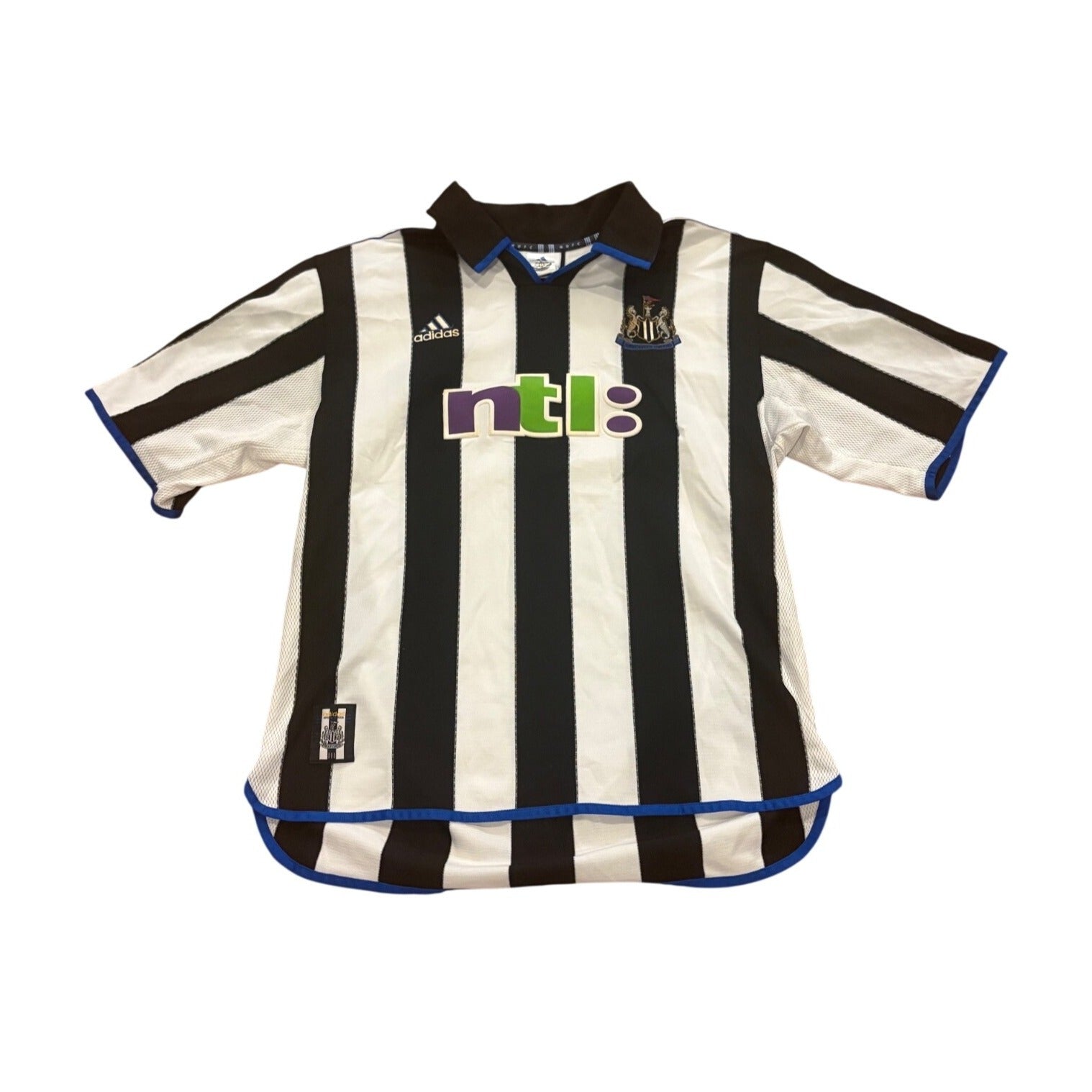Adidas 2000-01 Newcastle United Home Kit Soccer Jersey Premier League Men's XL