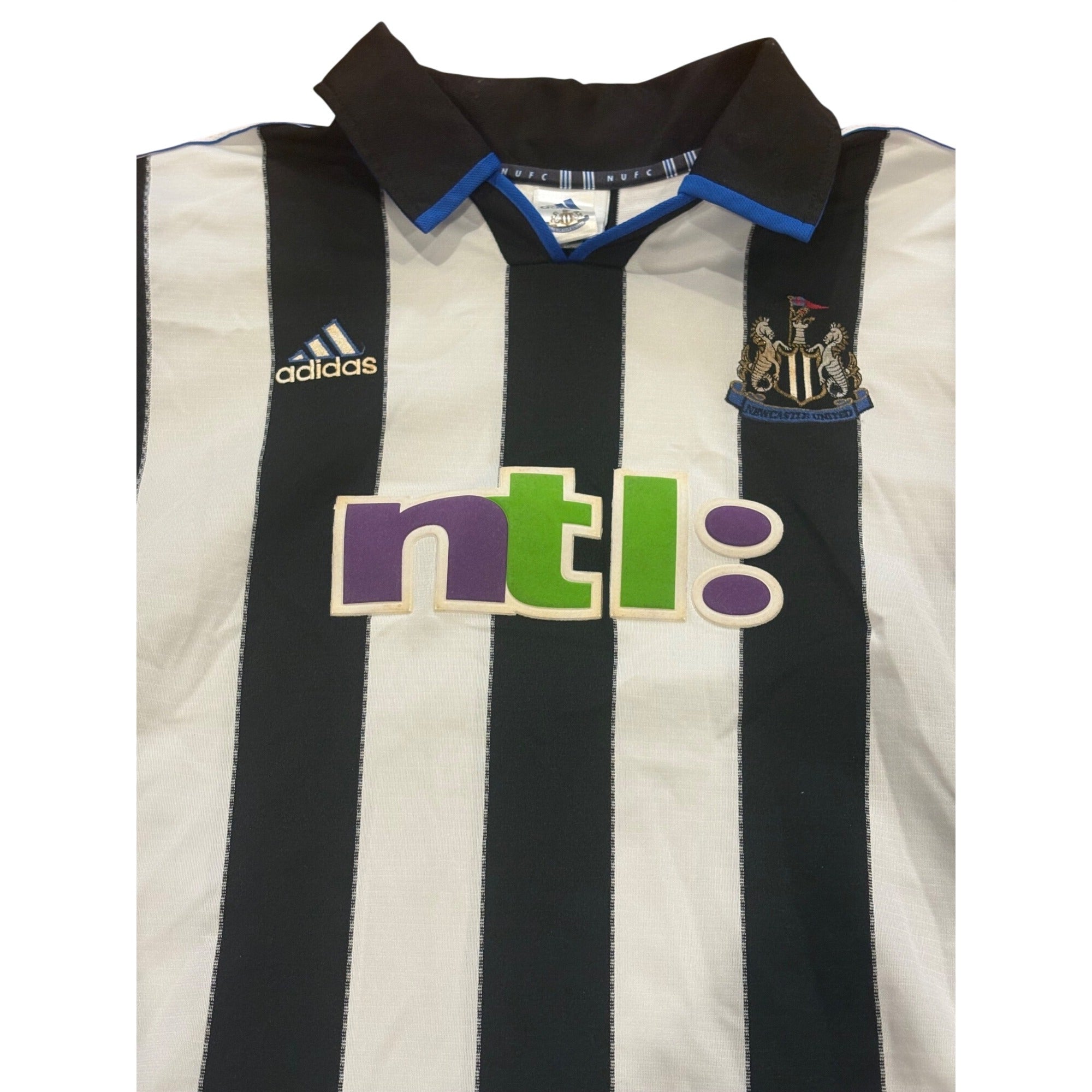 Adidas 2000-01 Newcastle United Home Kit Soccer Jersey Premier League Men's XL