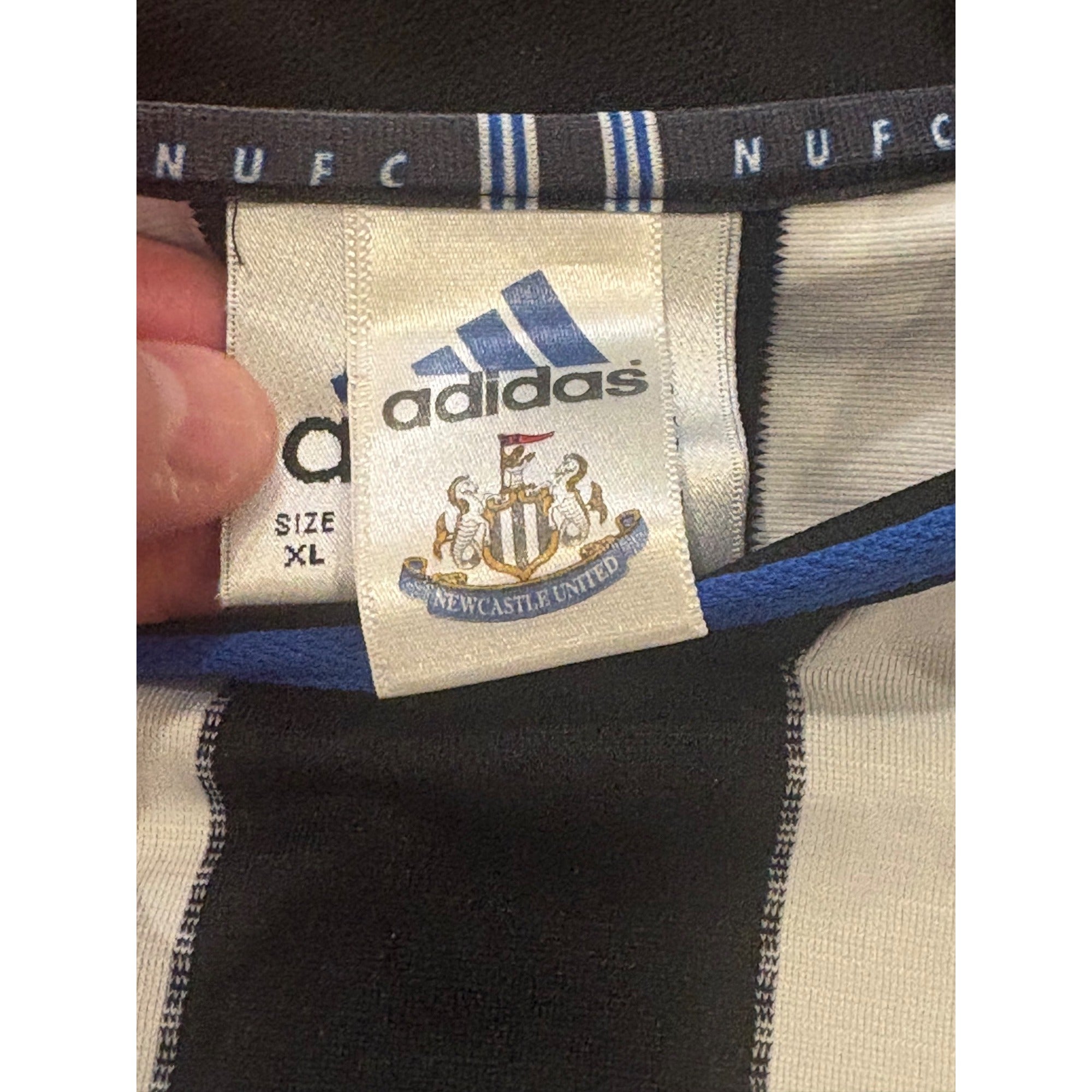 Adidas 2000-01 Newcastle United Home Kit Soccer Jersey Premier League Men's XL