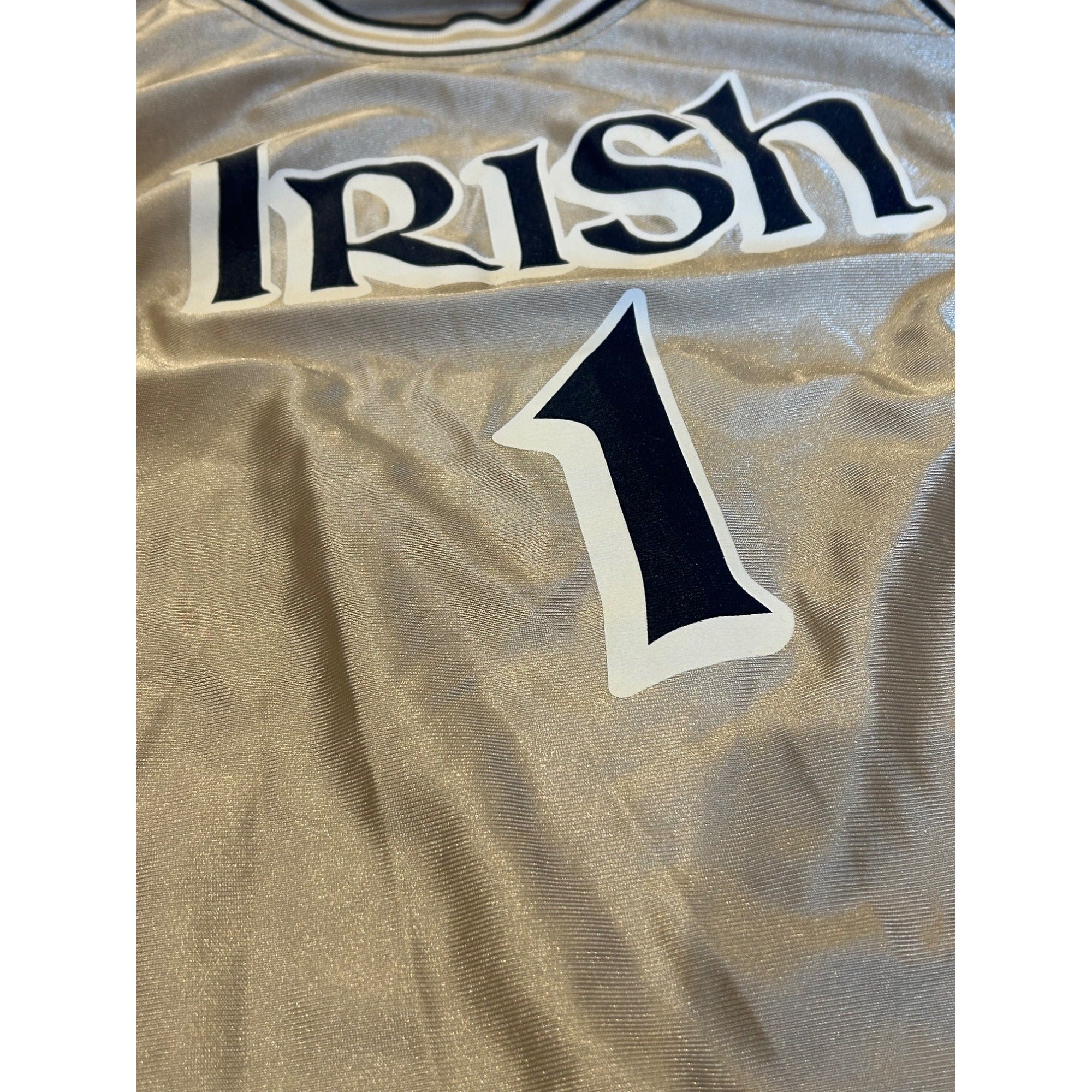 Adidas Notre Dame Fighting Irish Basketball Jersey Gold Men's Size XL