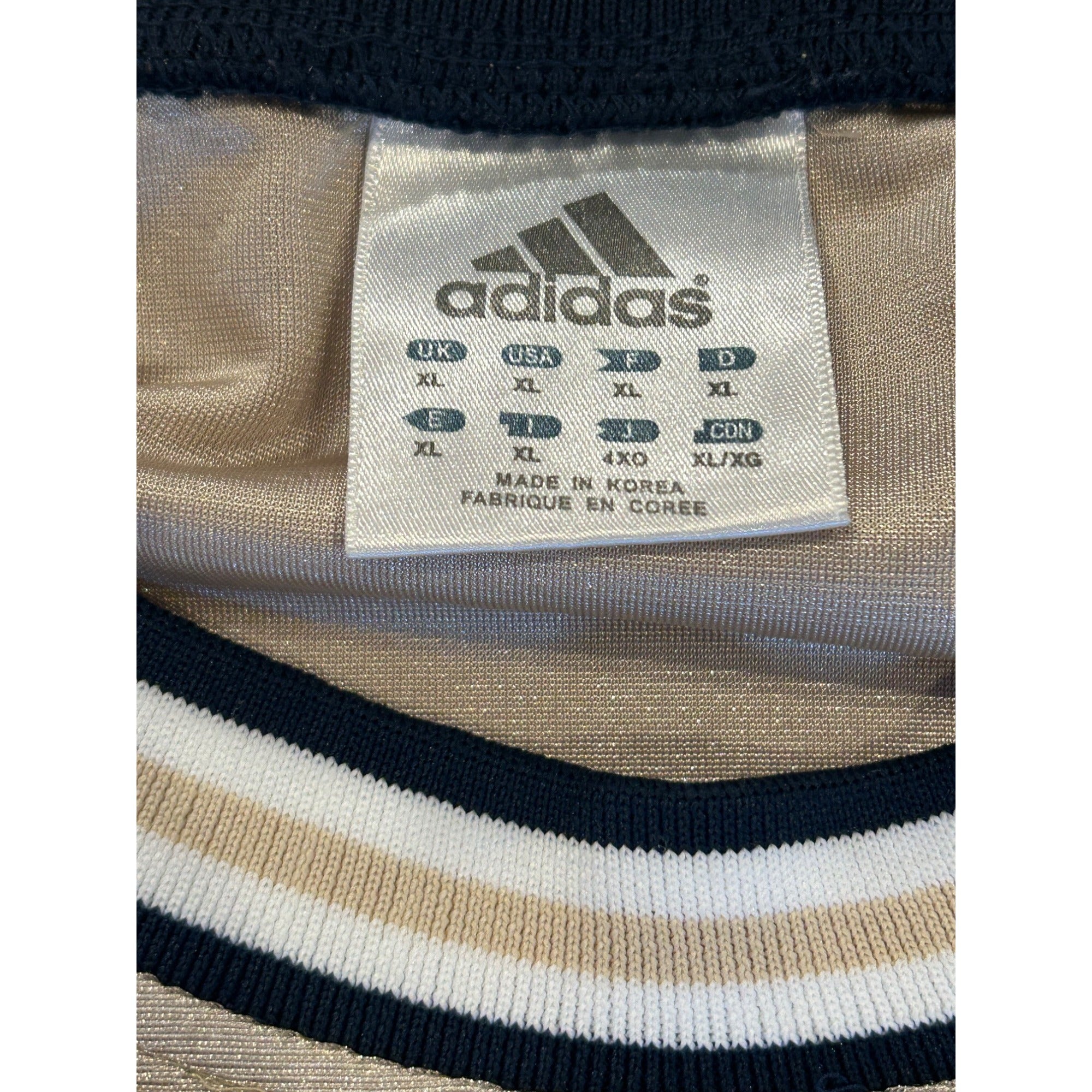 Adidas Notre Dame Fighting Irish Basketball Jersey Gold Men's Size XL