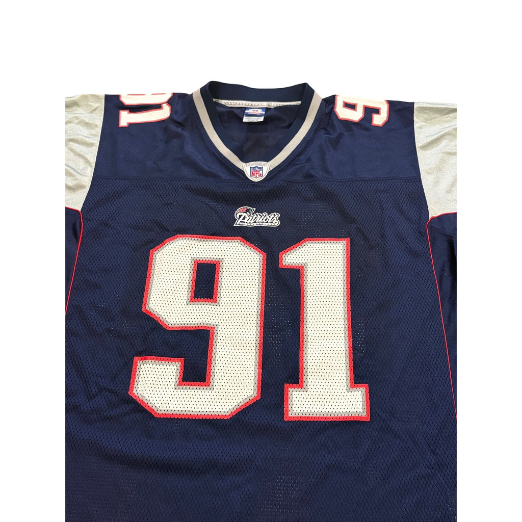 Rare Reebok New England Patriots Bobby Hamilton #91 NFL Football Jersey Men's L
