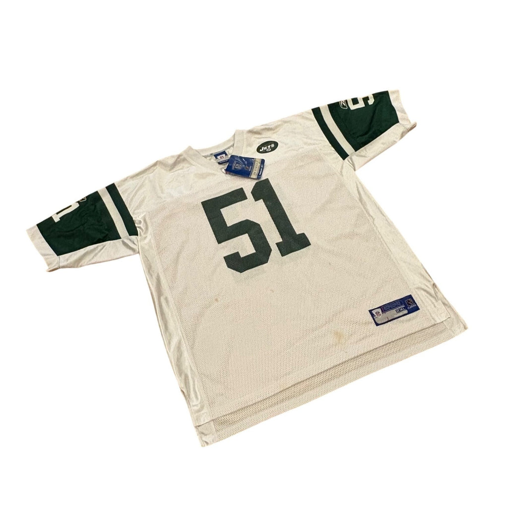 Reebok New York Jets Jonathan Vilma #51 White NFL Football Jersey Men's 2XL NWT