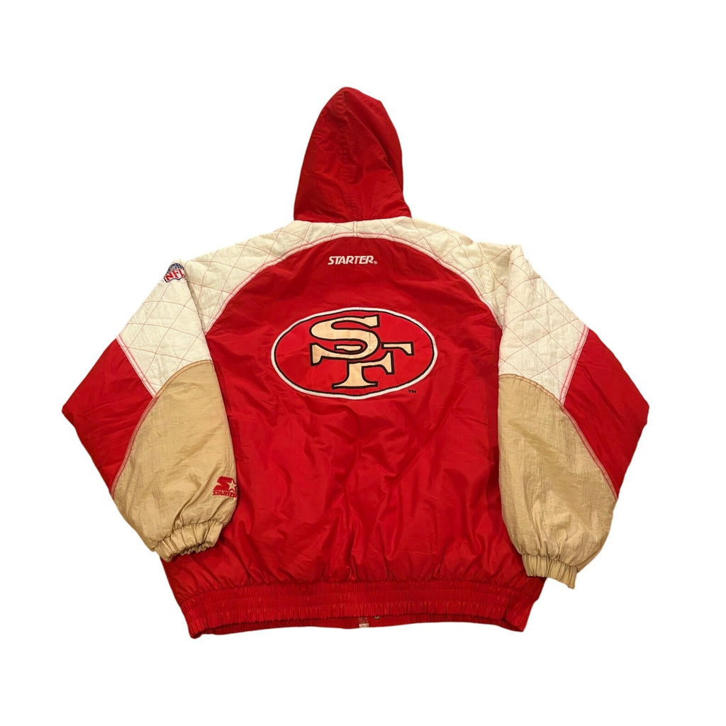 Vintage 90's Starter San Francisco 49ers NFL Full Zip Puffer Jacket Men's XL