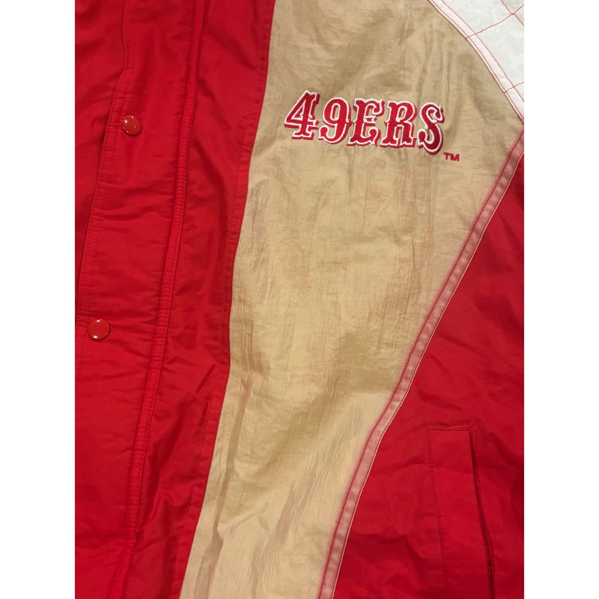 Vintage 90's Starter San Francisco 49ers NFL Full Zip Puffer Jacket Men's XL