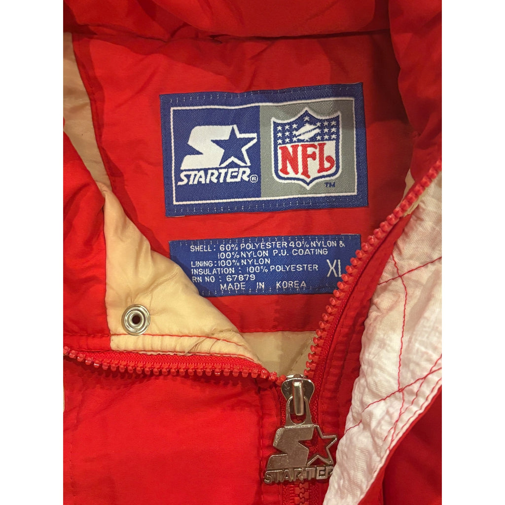Vintage 90's Starter San Francisco 49ers NFL Full Zip Puffer Jacket Men's XL