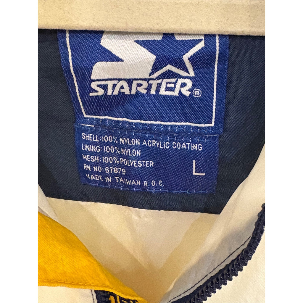 Vintage 90s Starter Notre Dame Fighting Irish 1/4 Zip Windbreaker Jacket Men's L