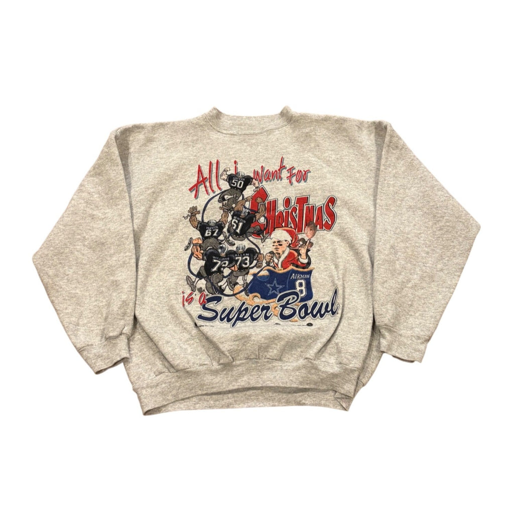 Vtg 1998 Dallas Cowboys All I want for Christmas is a Super Bowl Sweatshirt XL