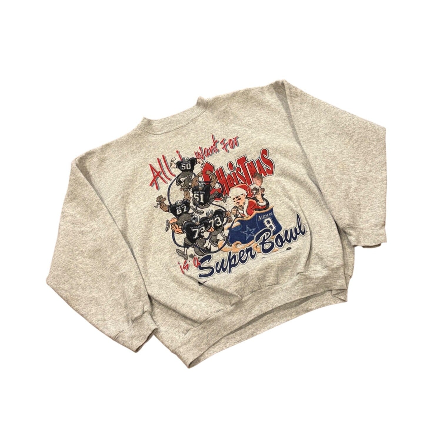 Vtg 1998 Dallas Cowboys All I want for Christmas is a Super Bowl Sweatshirt XL