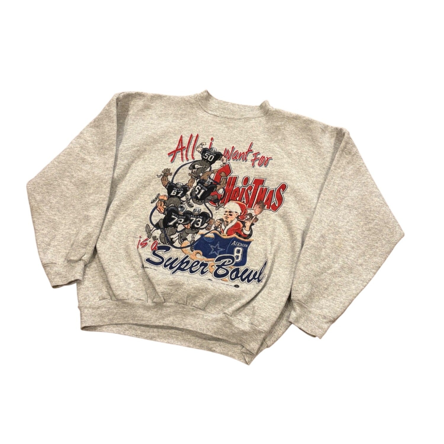 Vtg 1998 Dallas Cowboys All I want for Christmas is a Super Bowl Sweatshirt XL