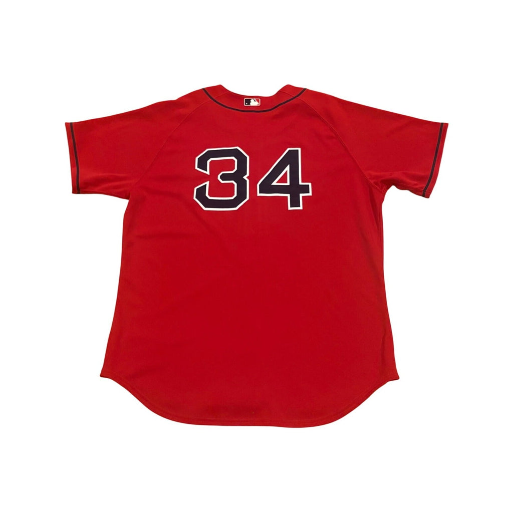 Majestic Authentic Boston Red Sox David Ortiz #34 Red MLB Baseball Jersey 52