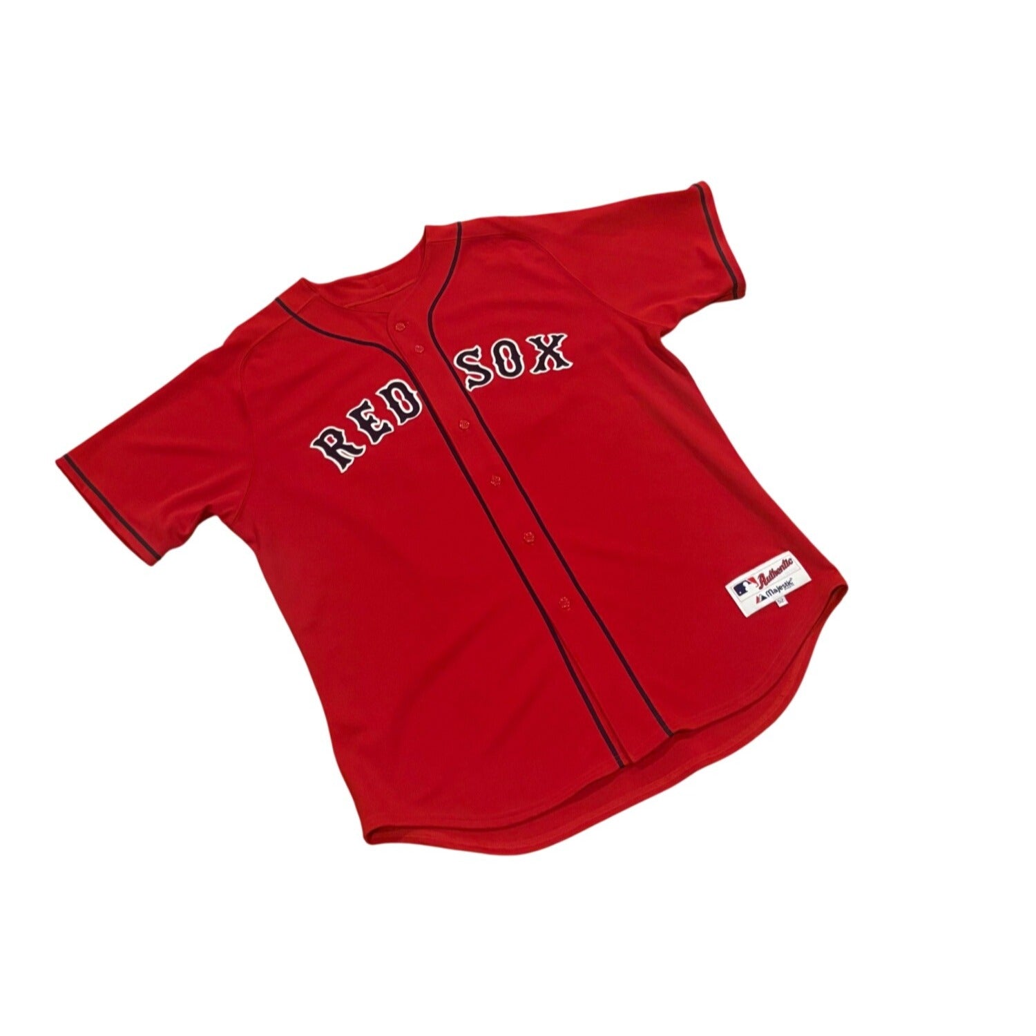 Majestic Authentic Boston Red Sox David Ortiz #34 Red MLB Baseball Jersey 52