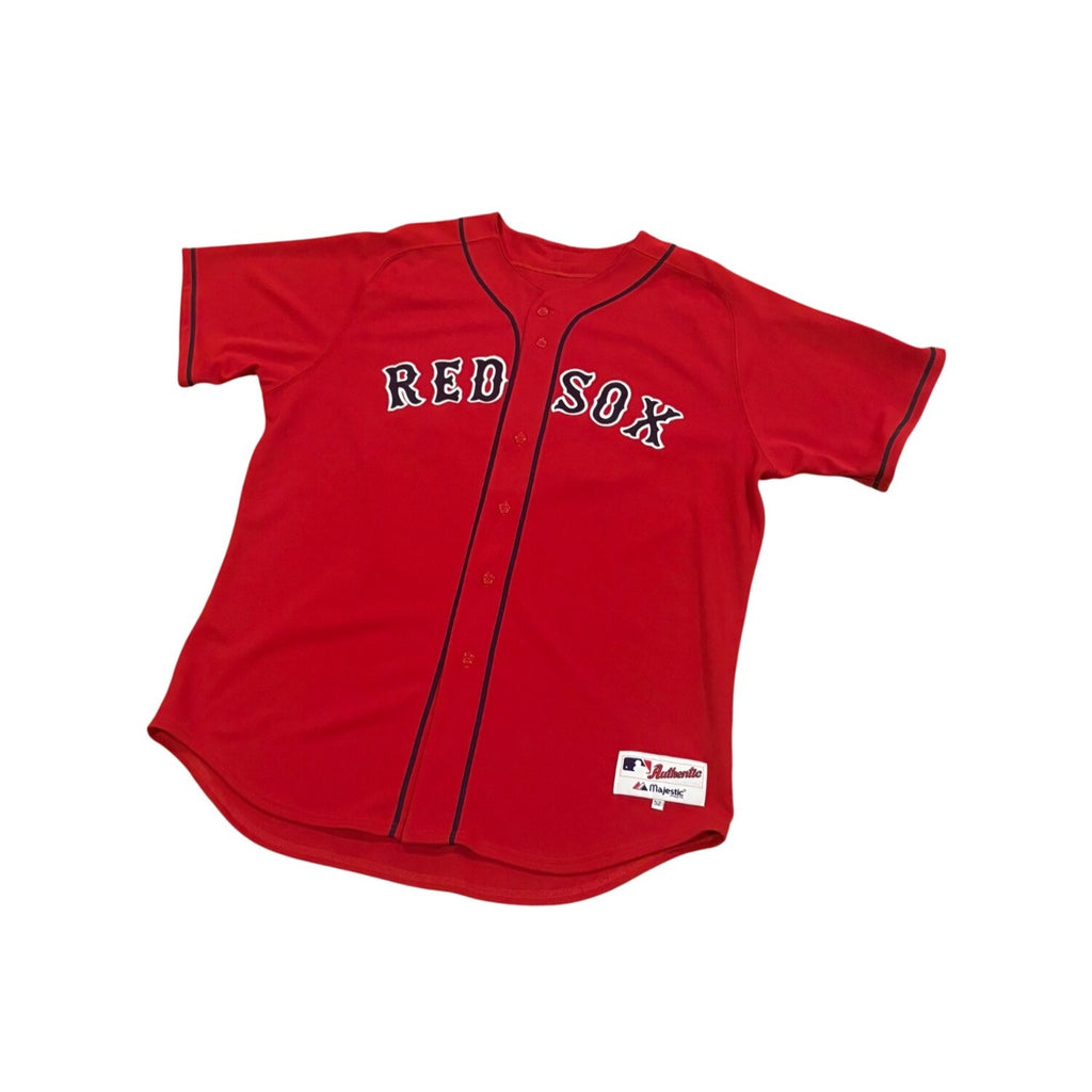 Majestic Authentic Boston Red Sox David Ortiz #34 Red MLB Baseball Jersey 52