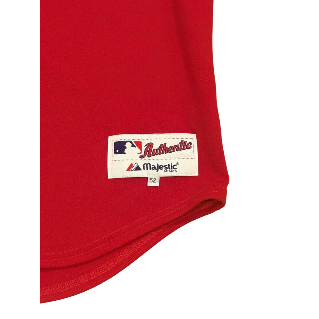 Majestic Authentic Boston Red Sox David Ortiz #34 Red MLB Baseball Jersey 52