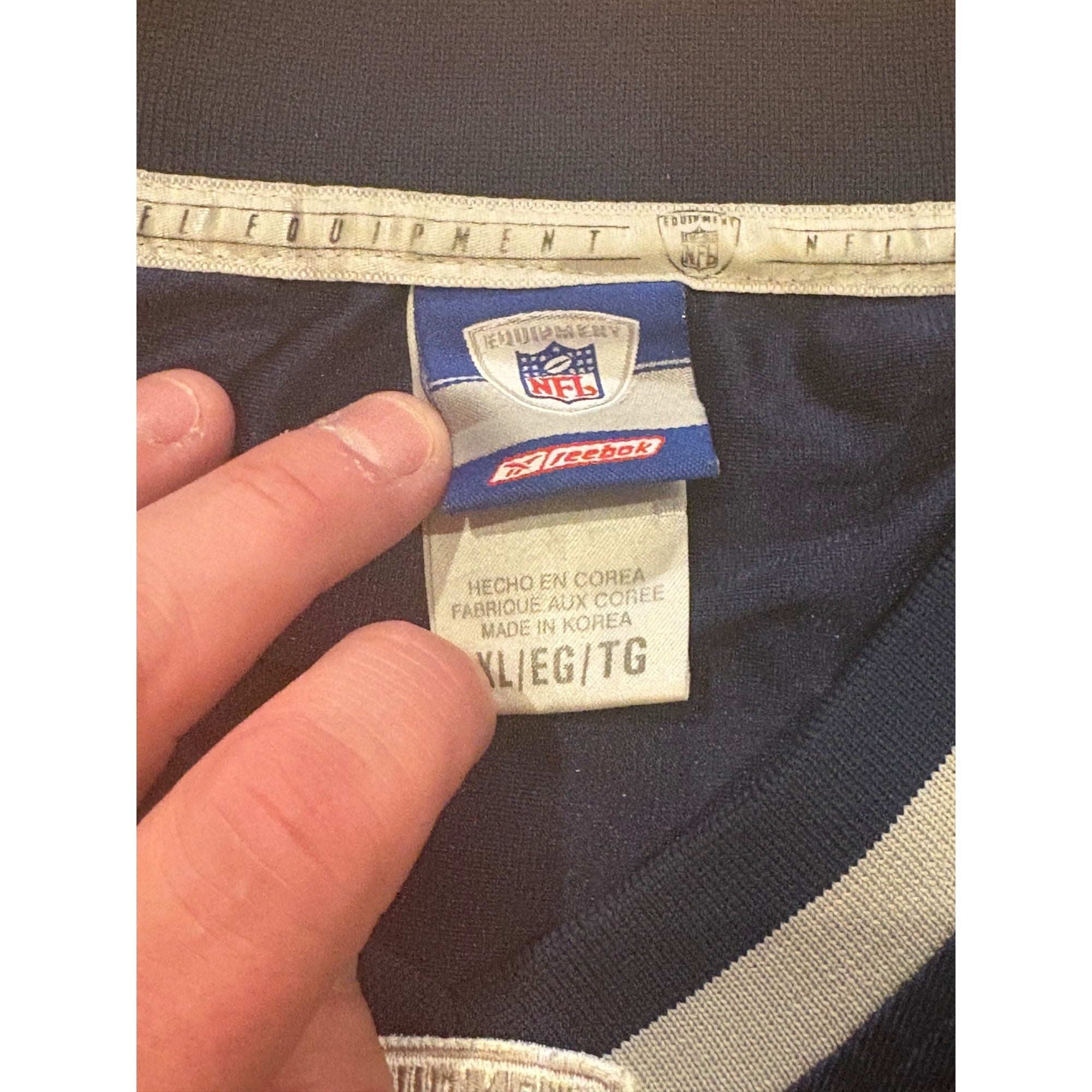 Reebok New England Patriots Tedy Bruschi #54 NFL Football Jersey Men's XL