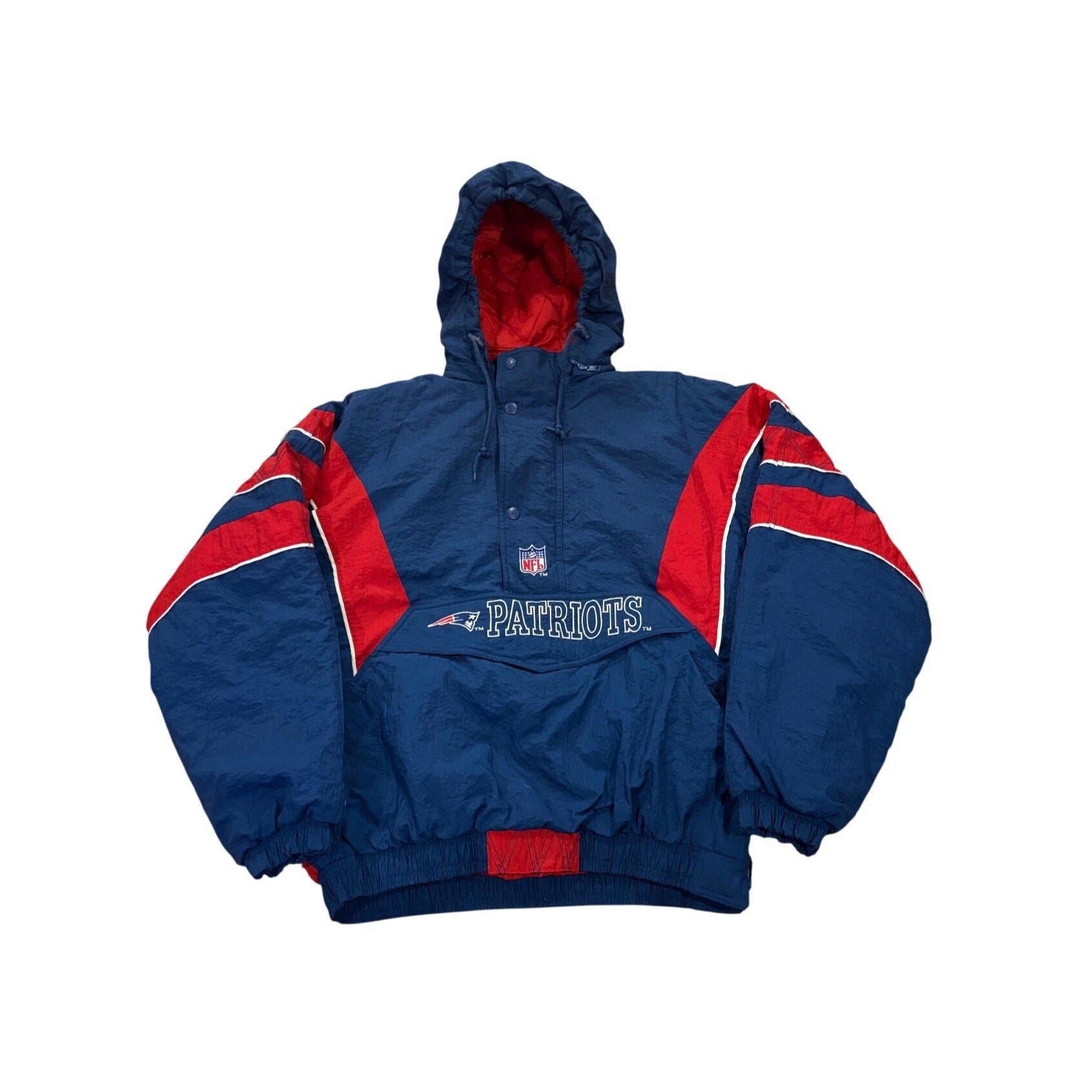 Vintage 1996 Starter New England Patriots NFL Pro Line Hooded Puffer Jacket XL