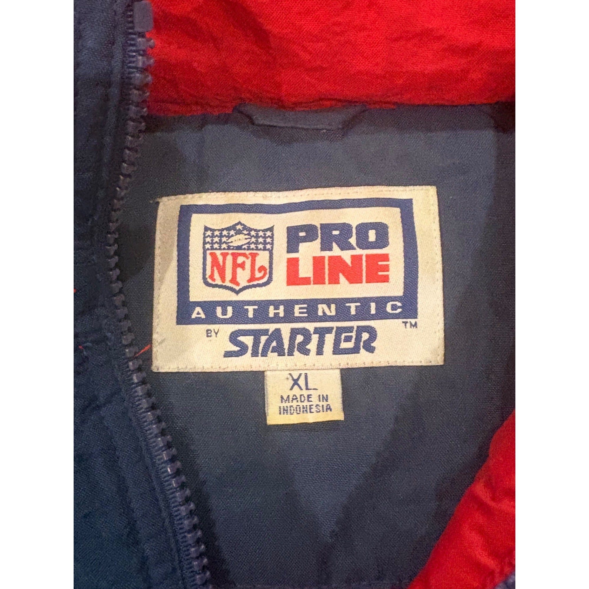Vintage 1996 Starter New England Patriots NFL Pro Line Hooded Puffer Jacket XL