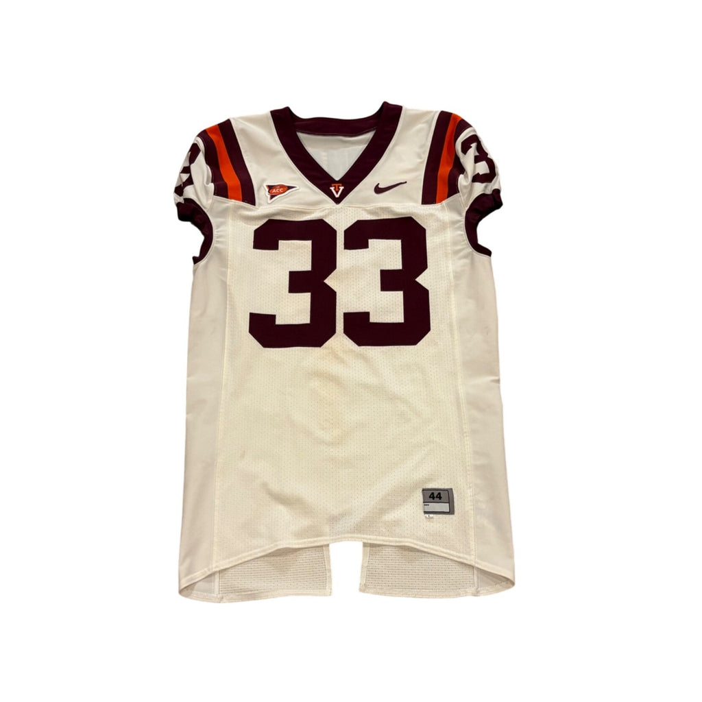 Rare Nike Virginia Tech Darius Redman #33 Game Worn Football Jersey Men's 44