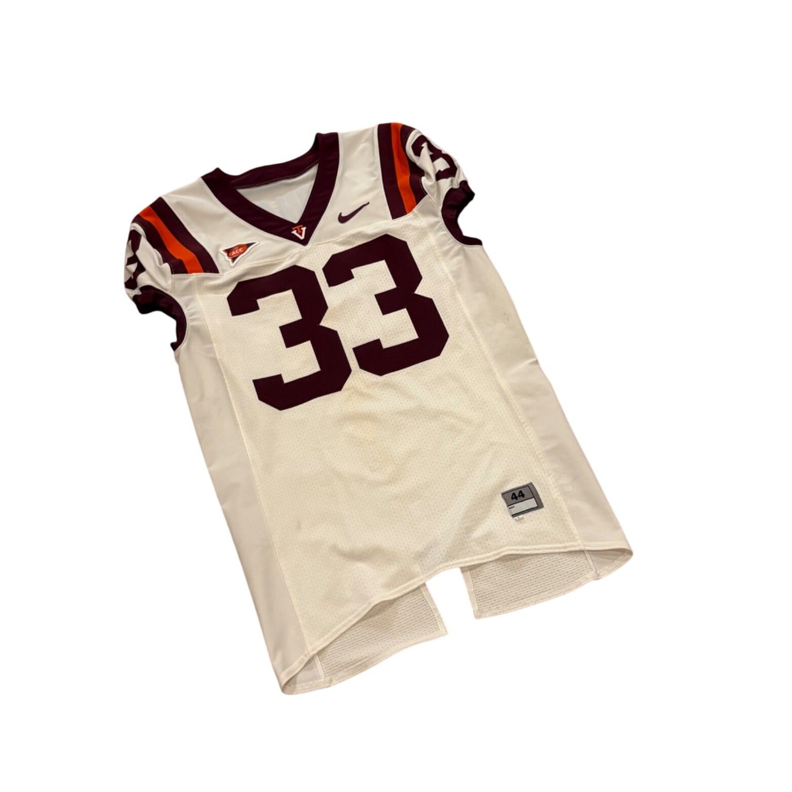 Rare Nike Virginia Tech Darius Redman #33 Game Worn Football Jersey Men's 44