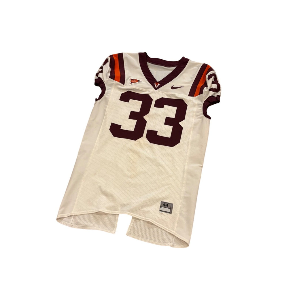 Rare Nike Virginia Tech Darius Redman #33 Game Worn Football Jersey Men's 44