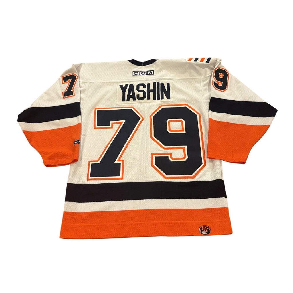 Rare Vintage CCM New York Islanders Alexei Yashin #79 White NHL Hockey Jersey M
