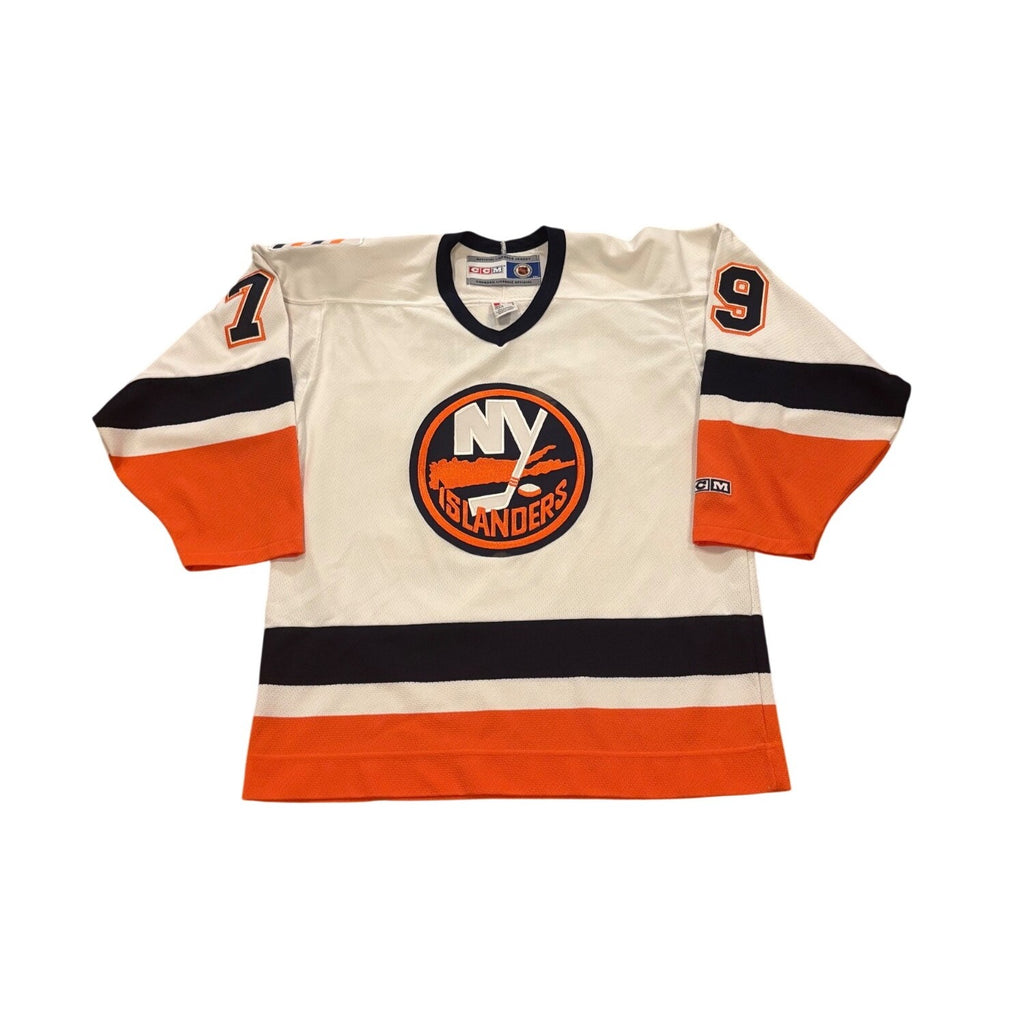 Rare Vintage CCM New York Islanders Alexei Yashin #79 White NHL Hockey Jersey M