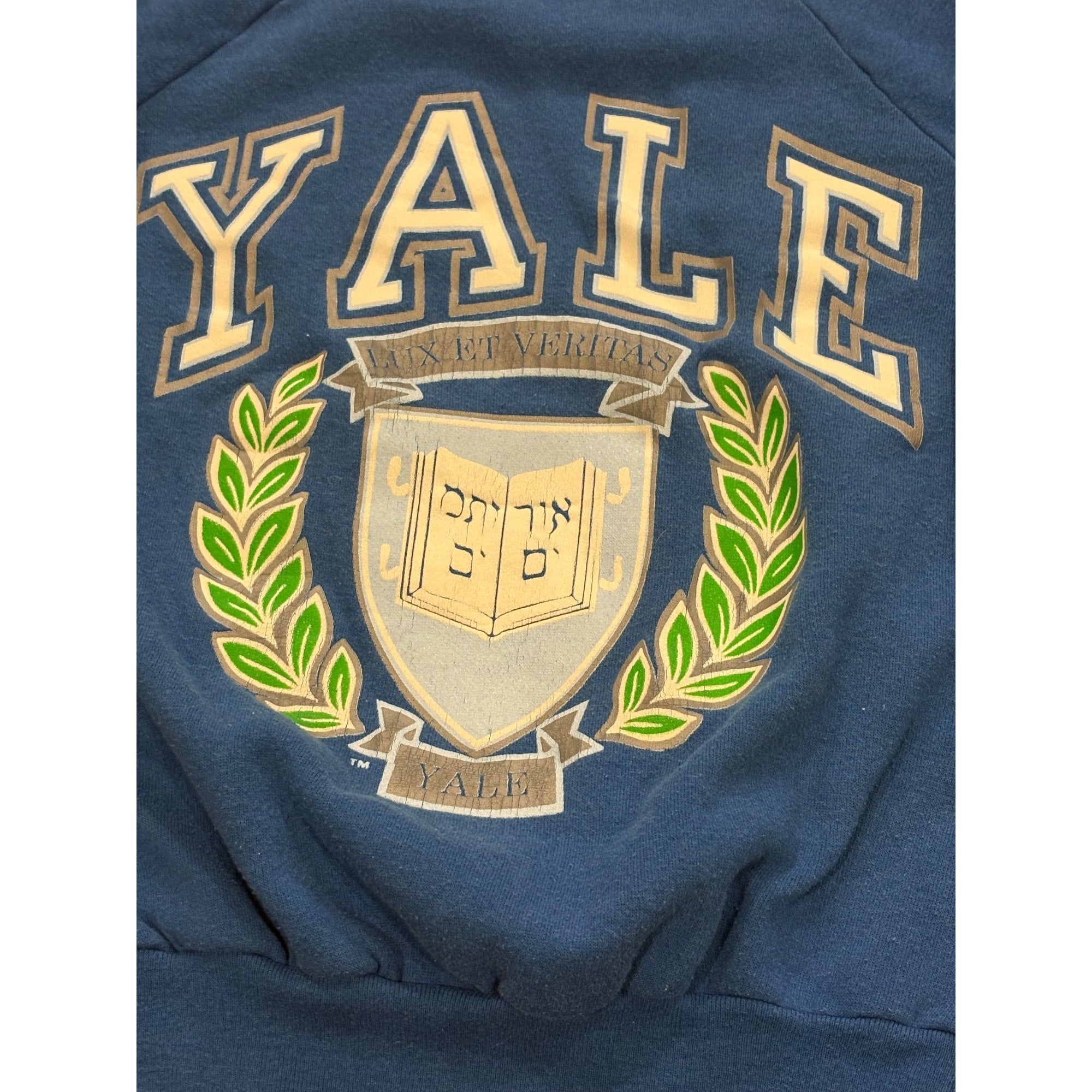 Vintage 80's Yale University TNT Crewneck Sweatshirt Blue Men's Size XS